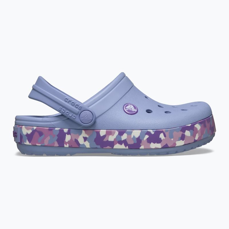 Шльопанці дитячі Crocs Crockband Glow Confetti Band blue haze/multi 10