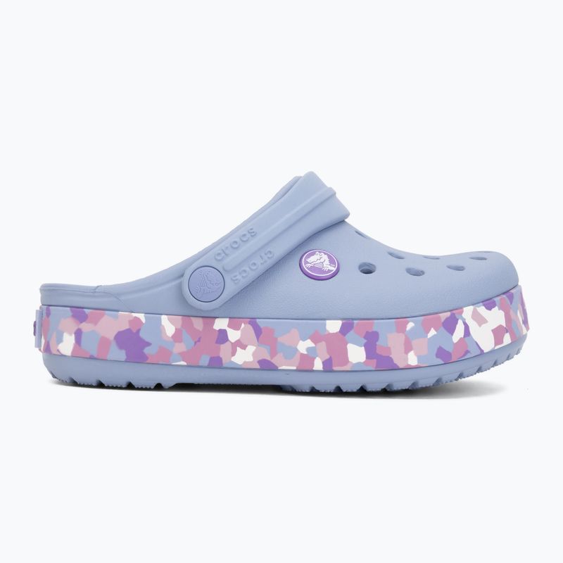 Шльопанці дитячі Crocs Crockband Glow Confetti Band blue haze/multi 3