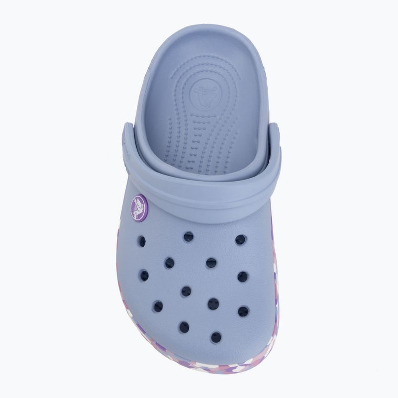 Шльопанці дитячі Crocs Crockband Glow Confetti Band blue haze/multi 6