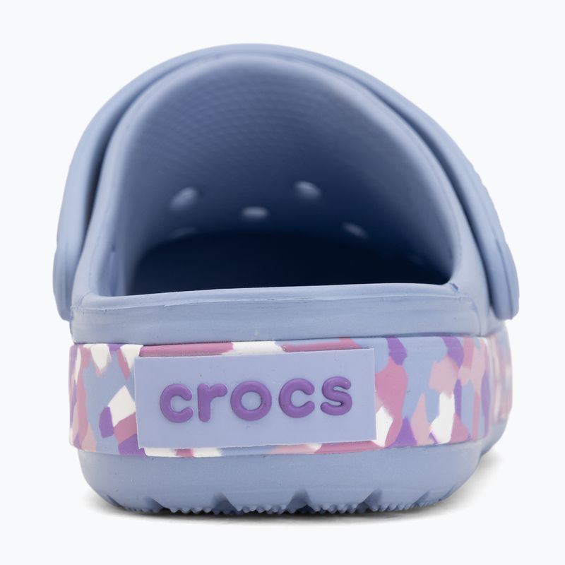 Шльопанці дитячі Crocs Crockband Glow Confetti Band blue haze/multi 7