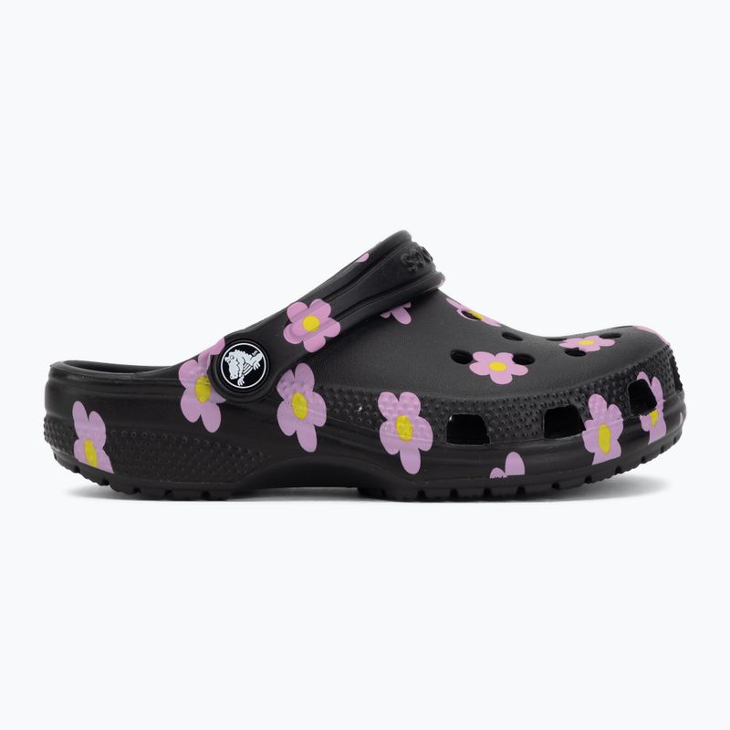 Шльопанці дитячі Crocs Classic Flower black 3