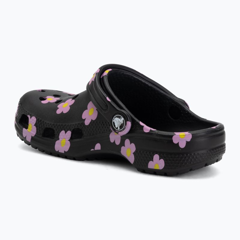 Шльопанці дитячі Crocs Classic Flower black 4