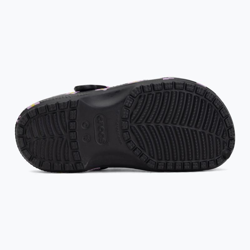 Шльопанці дитячі Crocs Classic Flower black 5