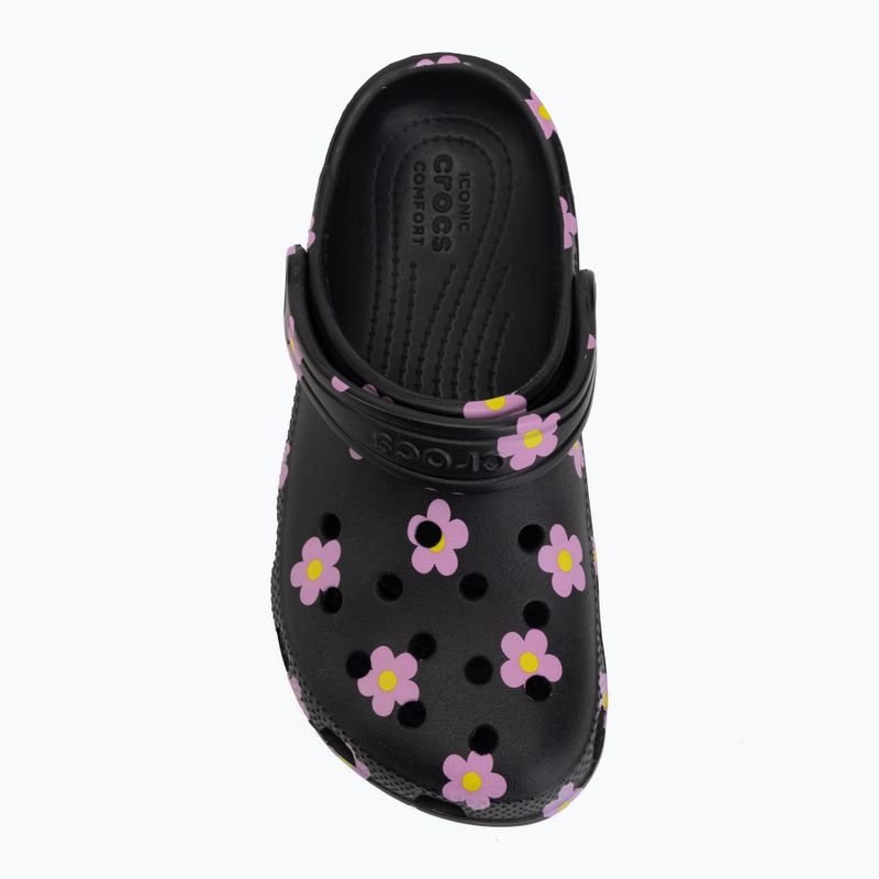 Шльопанці дитячі Crocs Classic Flower black 6