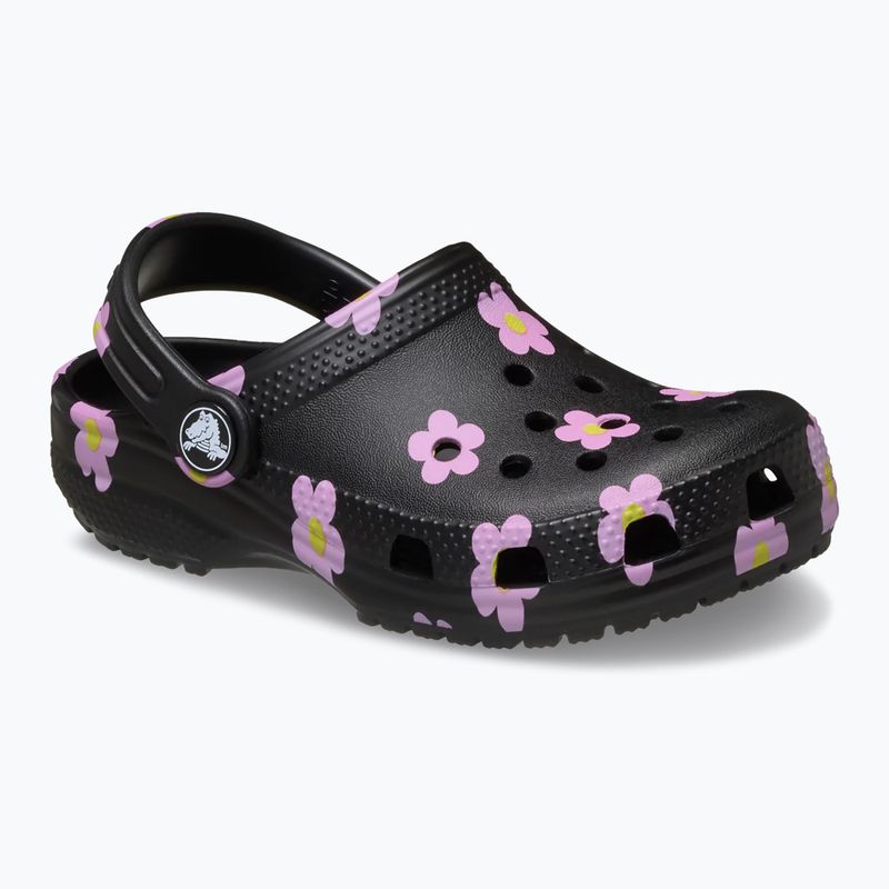 Шльопанці дитячі Crocs Classic Flower 212671 black 9
