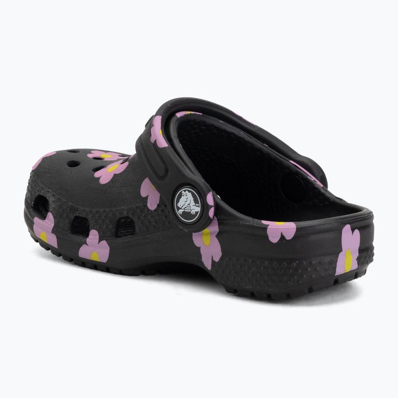Шльопанці дитячі Crocs Classic Flower 212671 black 4