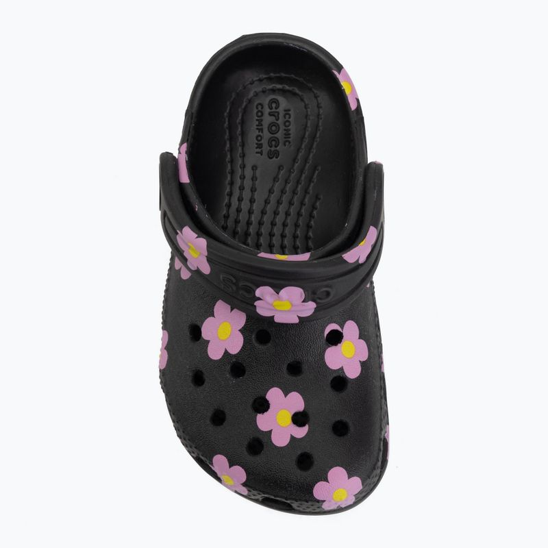 Шльопанці дитячі Crocs Classic Flower 212671 black 6