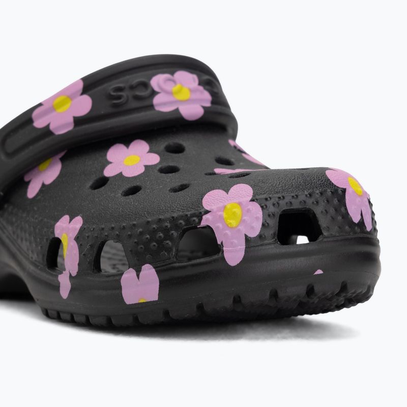 Шльопанці дитячі Crocs Classic Flower 212671 black 8