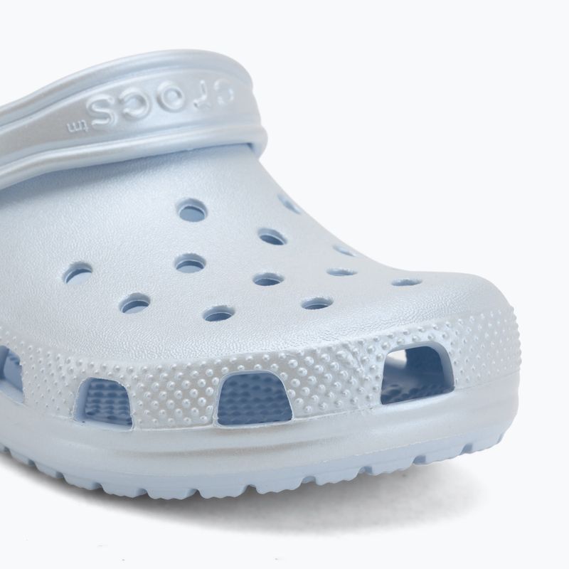 Шльопанці дитячі Crocs Classic Pearl Shine blue frost 8