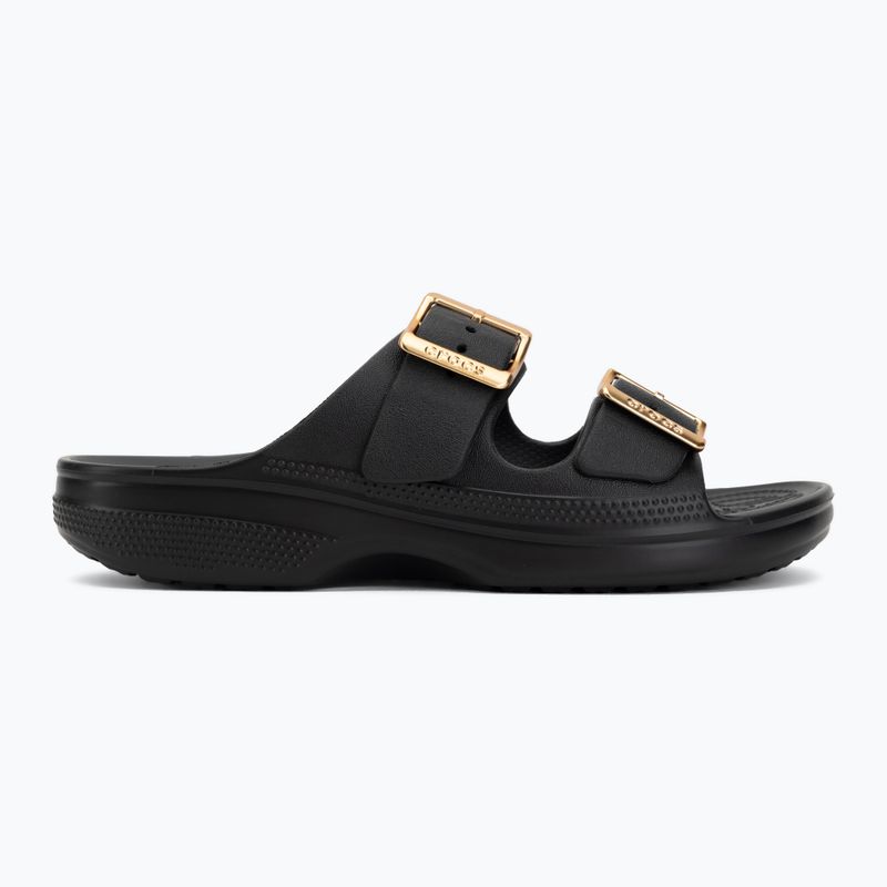 Шльопанці жіночі Crocs Saturday Metallic Buckle black 2