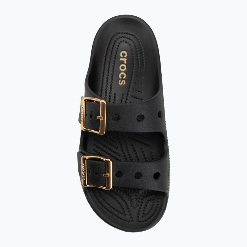Шльопанці жіночі Crocs Saturday Metallic Buckle black 5
