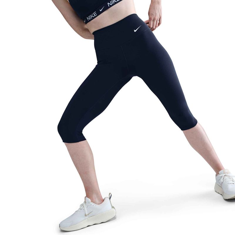 Легінси жіночі Nike One High Waisted Capri  midnight navy/white 4