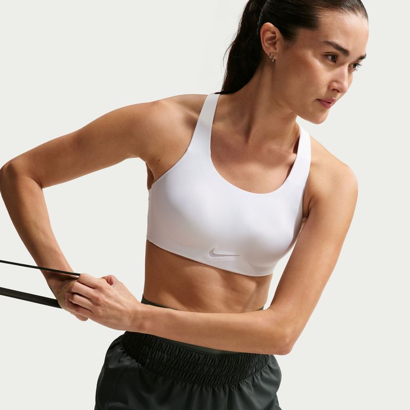 Biustonosz treningowy Nike Rival Ultrahigh Support white 6