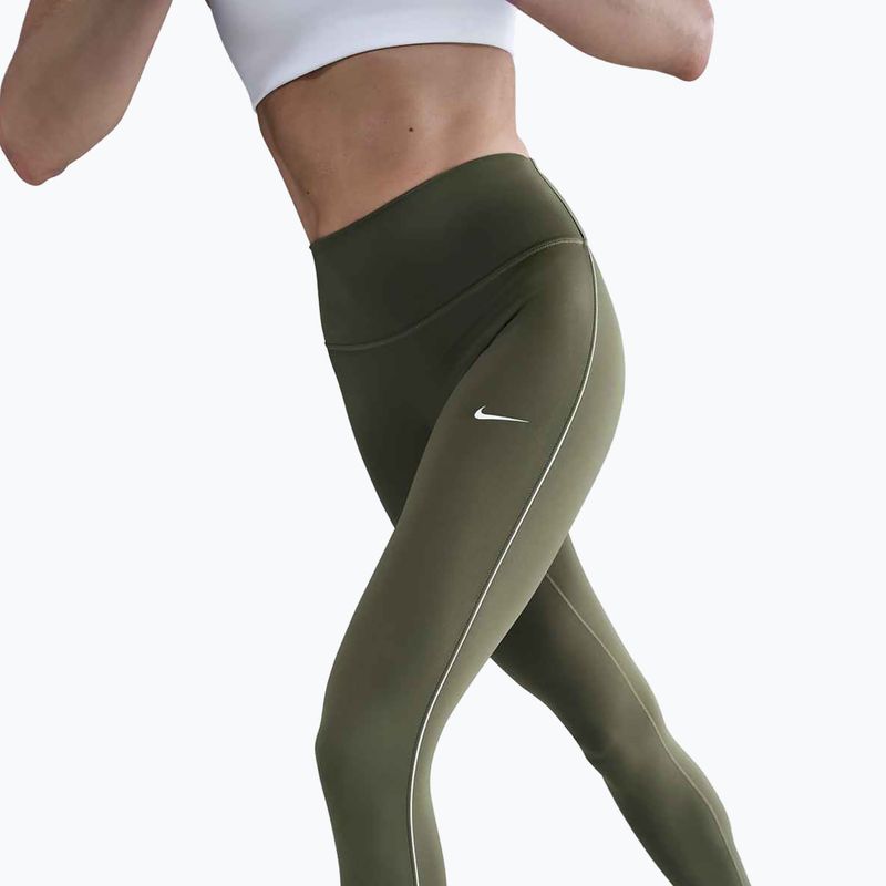 Легінси жіночі Nike One High-Waisted medium olive/white 3