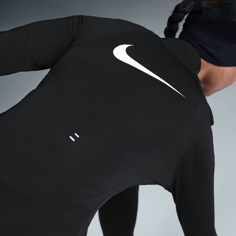 Жіноча бігова лонгслівка Nike Tempo Swoosh Run Dri-Fit 1/4-Zip black/white 5