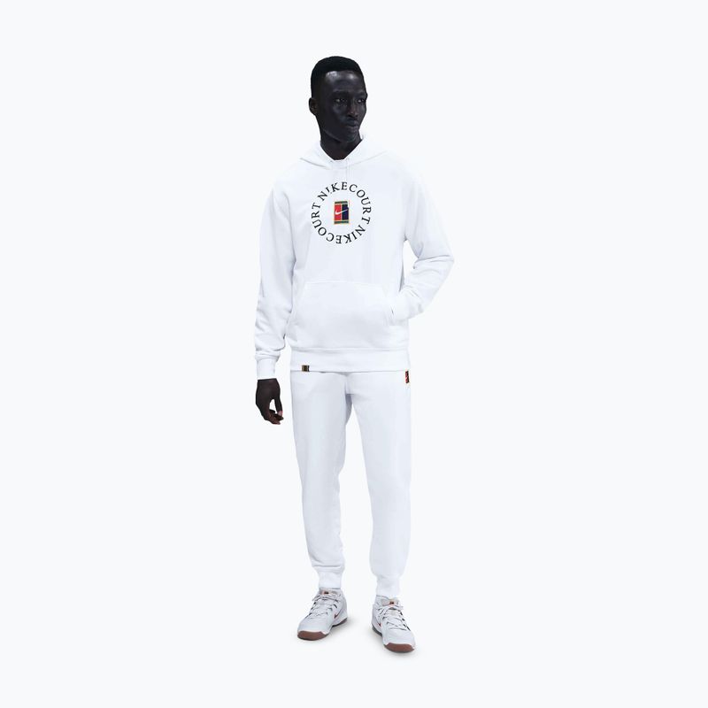 Кофта тенісна чоловіча Nike Court Dri-Fit Heritage French Terry Hoodie white/black 2