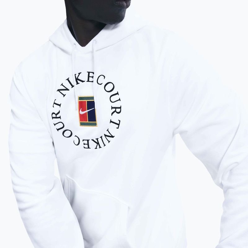 Кофта тенісна чоловіча Nike Court Dri-Fit Heritage French Terry Hoodie white/black 6