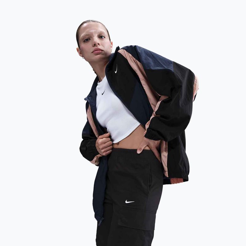 Куртка жіноча Nike Sportswear Oversized midnight navy/black/particle pink/sail 5
