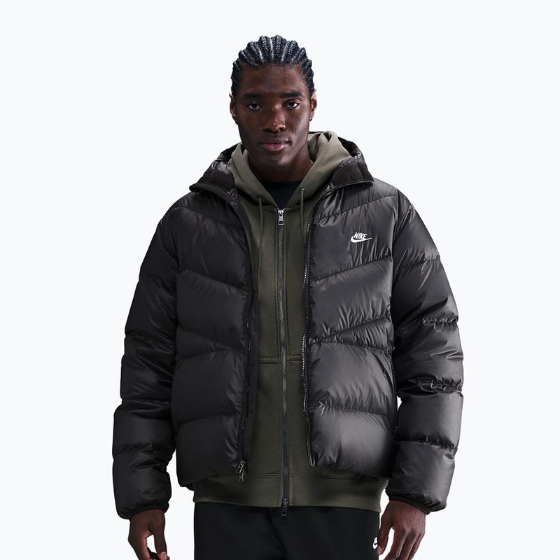 Пуховик чоловічий Nike Windrunner black/black/white