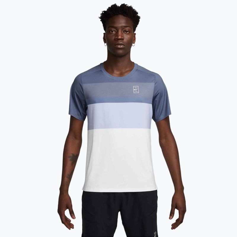 Футболка тенісна чоловіча Nike Court Dri-Fit Advantage world indigo / white