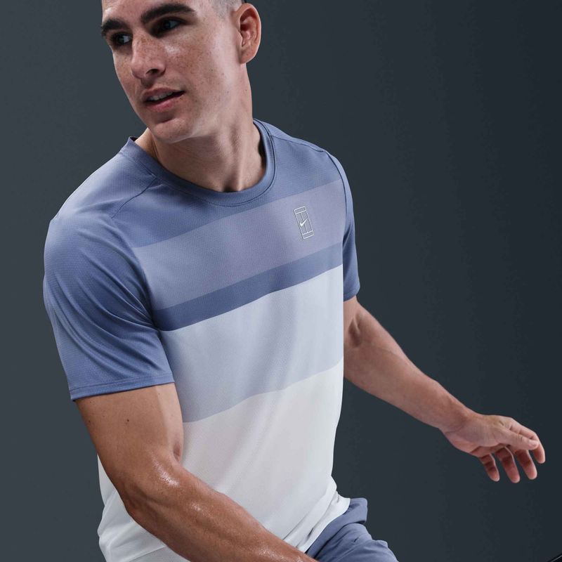 Футболка тенісна чоловіча Nike Court Dri-Fit Advantage world indigo / white 7