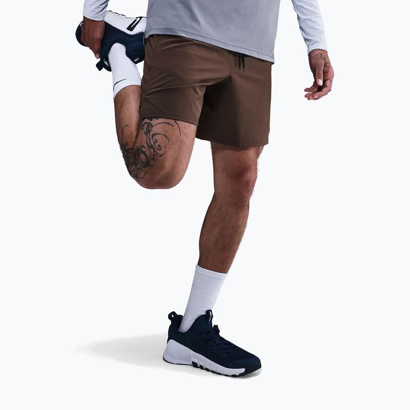 Шорти для тренувань чоловічі Nike Unlimited baroque brown/black/baroque brown 7
