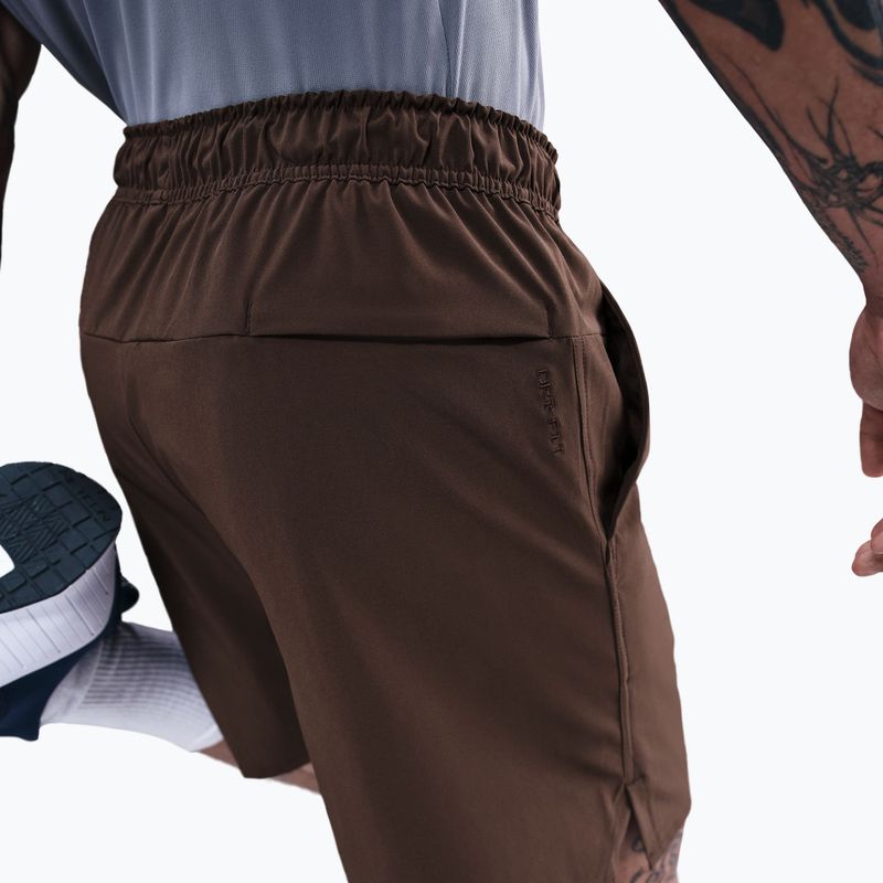 Шорти для тренувань чоловічі Nike Unlimited baroque brown/black/baroque brown 4