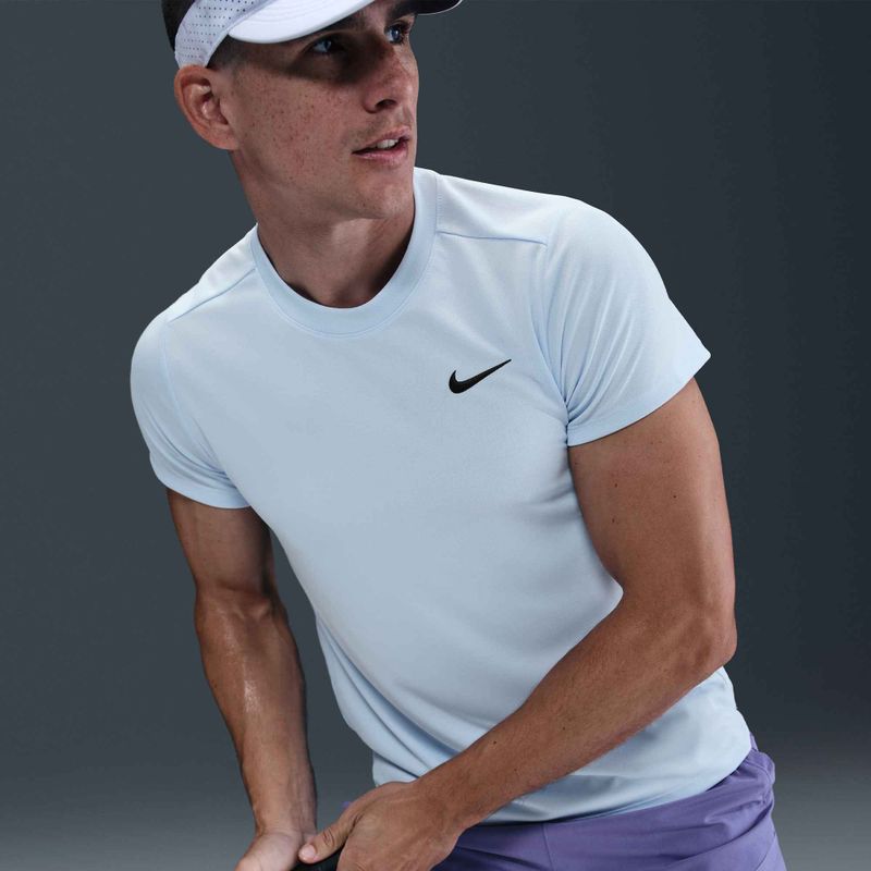 Футболка тенісна чоловіча Nike Court Dri-Fit Victory celestine blue / black 7