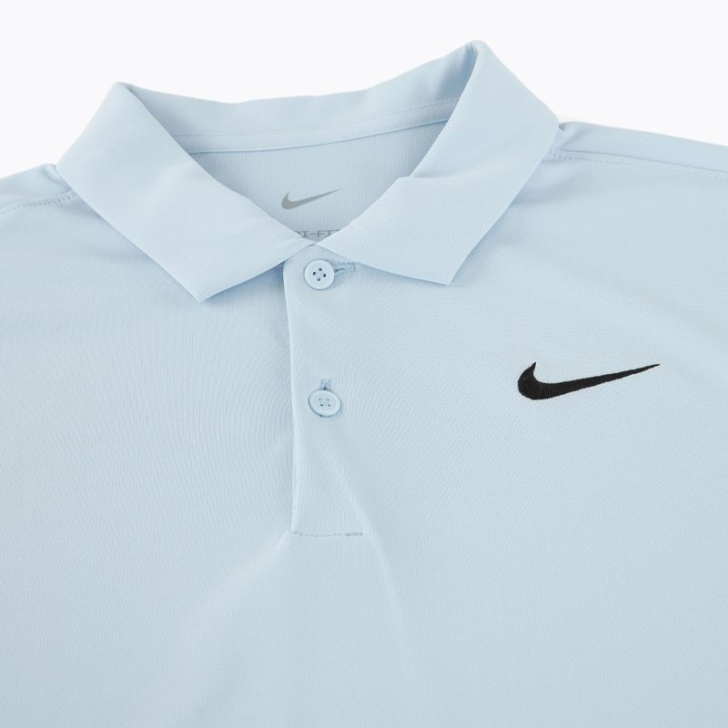 Футболка тенісна чоловіча Nike Court Dri-Fit Polo Solid celestine blue / black 9