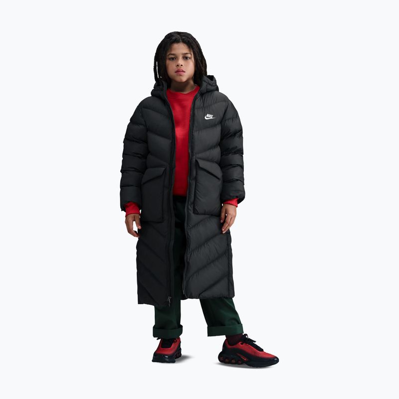 Пальто утеплене дитяче Nike Sportswear All Day Play black/white 2