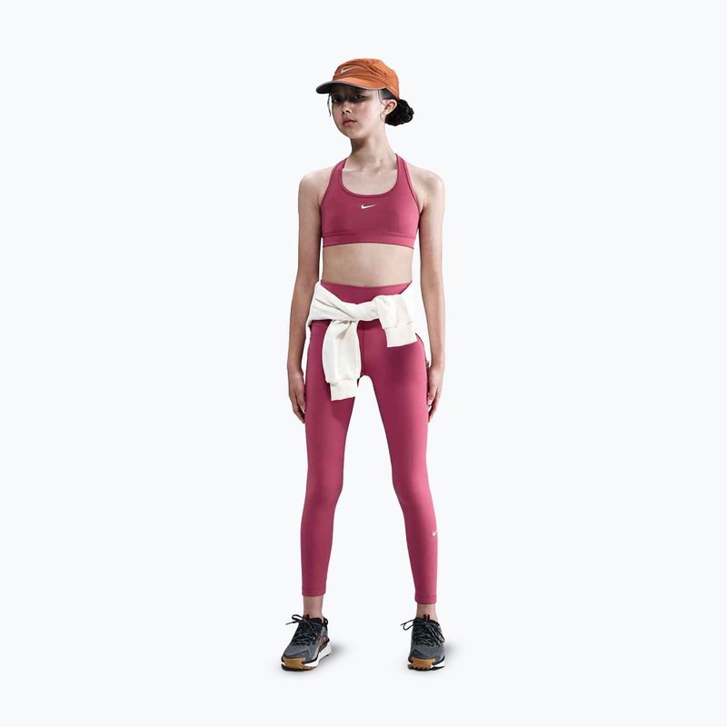 Легінси дитячі Nike One Dri-Fit High-Waisted sweet beet/white 2