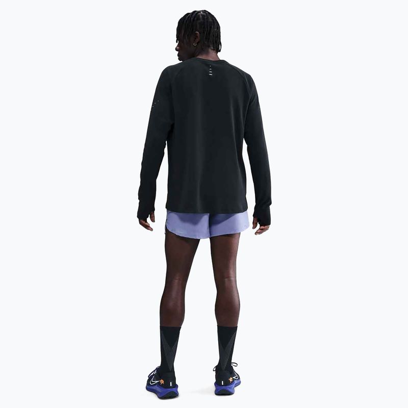 Лонгслів для бігу чоловічий Nike Stride Dri-Fit Waffle Crew black 3