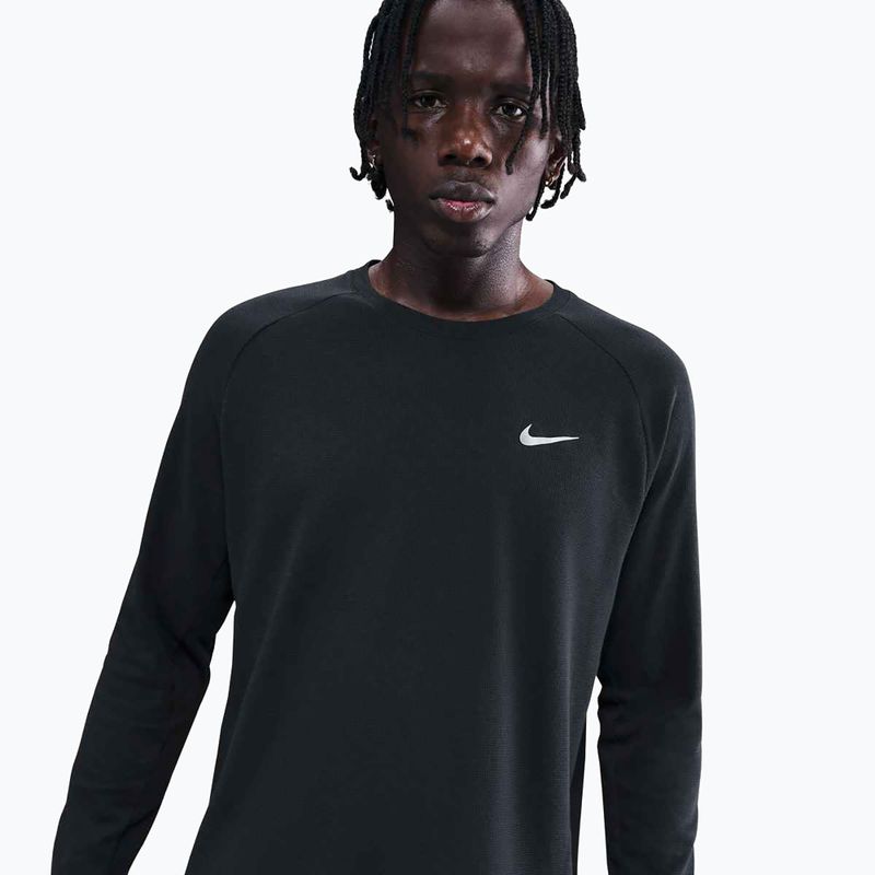 Лонгслів для бігу чоловічий Nike Stride Dri-Fit Waffle Crew black 4