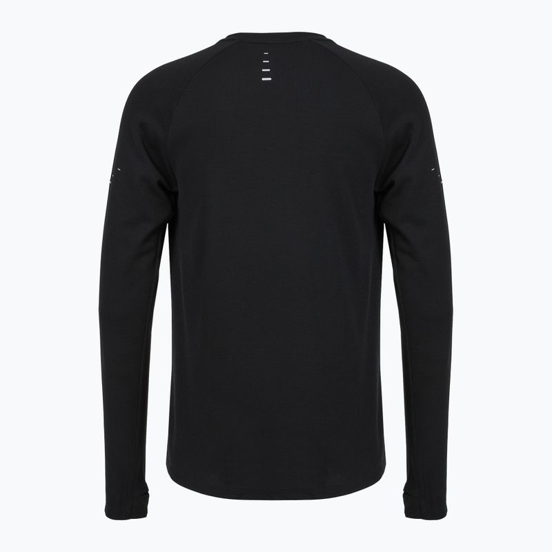 Лонгслів для бігу чоловічий Nike Stride Dri-Fit Waffle Crew black 8