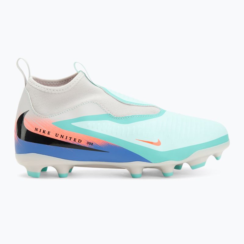 Кросівки футбольні дитячі Nike United Phantom 6 High Academy Jr FG/MG pistachio frost/hyper orange 2