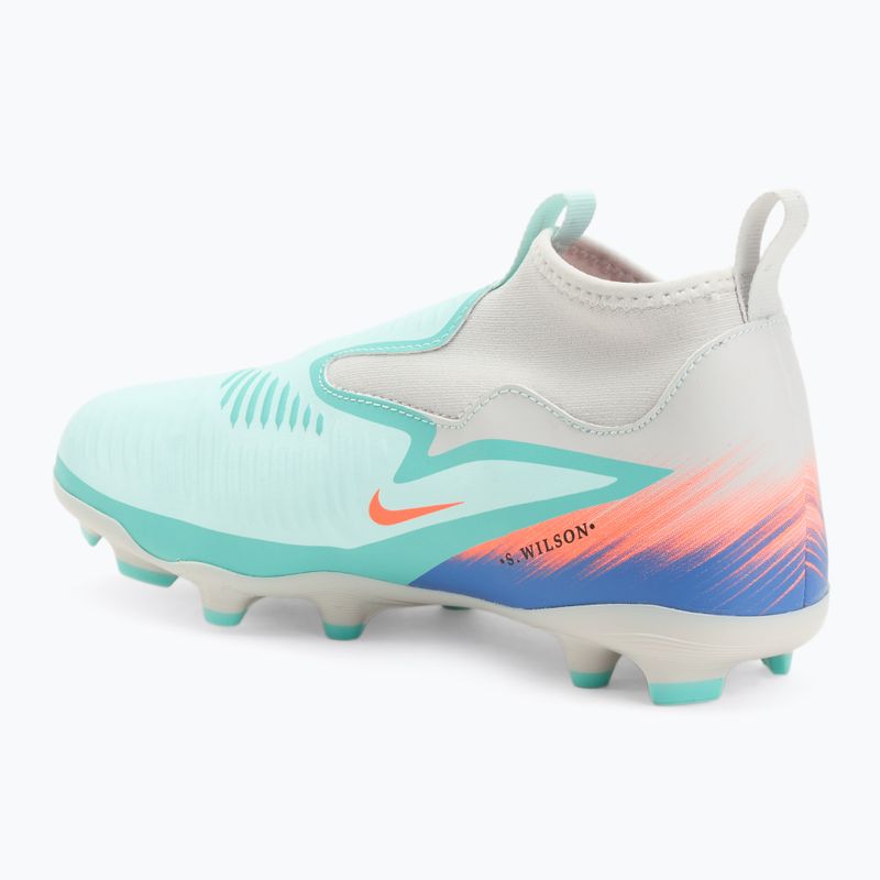 Кросівки футбольні дитячі Nike United Phantom 6 High Academy Jr FG/MG pistachio frost/hyper orange 3