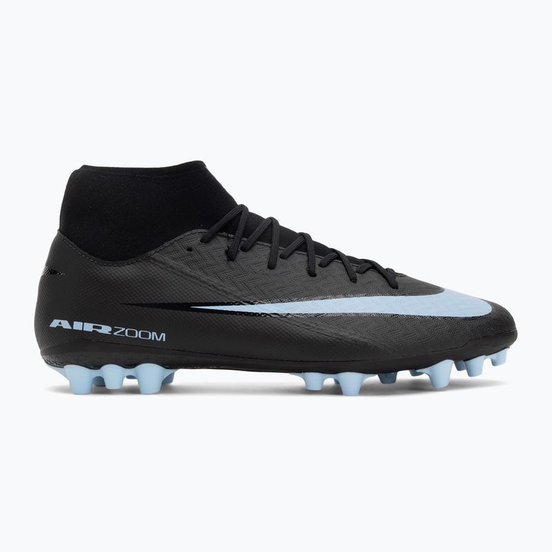 Кросівки футбольні чоловічі Nike Mercurial Superfly 10 Academy AG black/ice blue 2