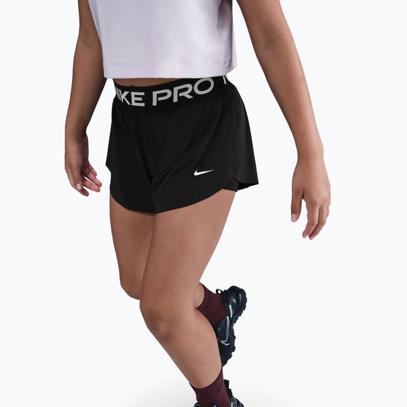 Шорти дитячі Nike Pro Dri-Fit 2in1 black/black/white 4