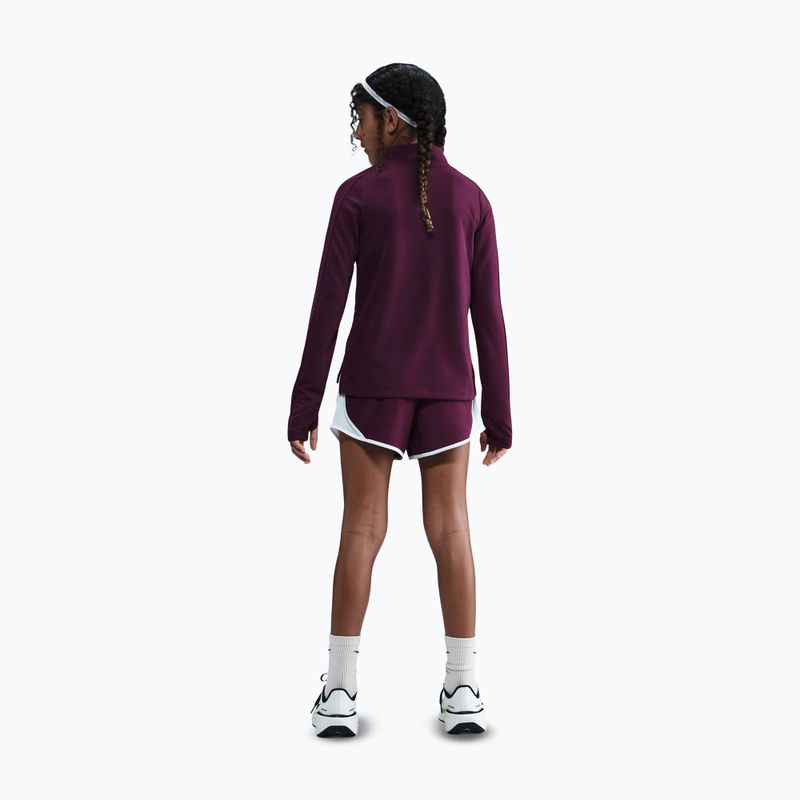 Лонгслів для тренувань дитячий Nike Dri-Fit 1/4 Zip bordeaux/white 3