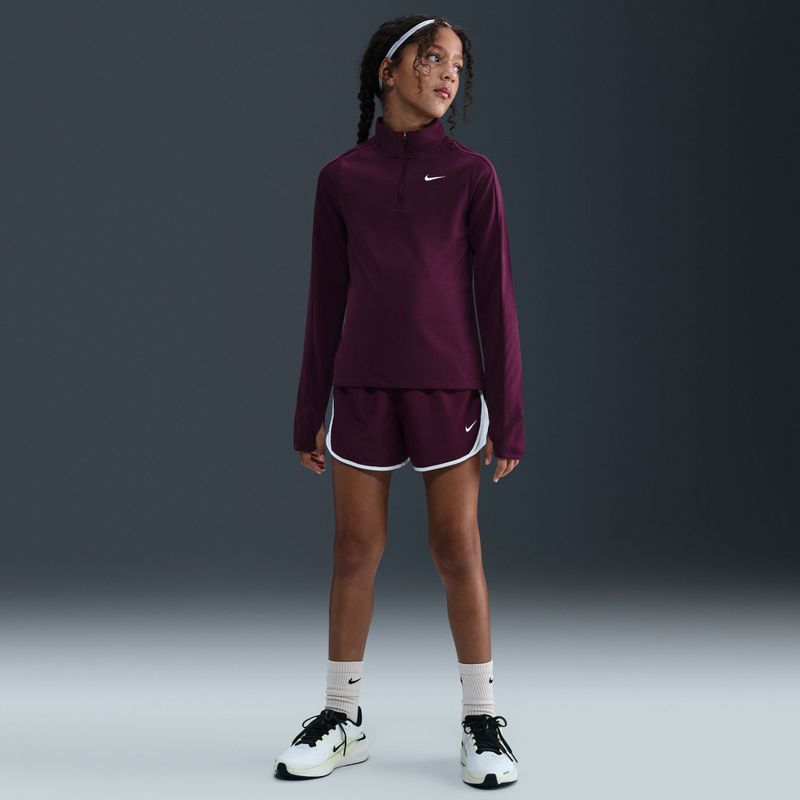 Лонгслів для тренувань дитячий Nike Dri-Fit 1/4 Zip bordeaux/white 7