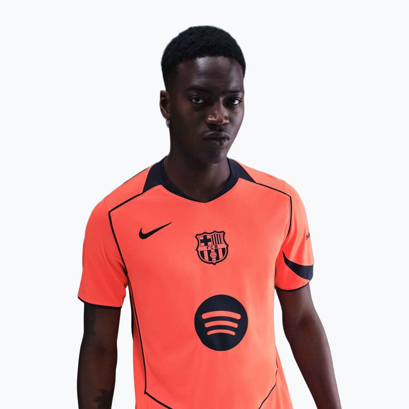 Футболка футбольна чоловіча Nike FC Barcelona 2025/26 Stadium Third bright mango/midnight navy/midnight navy 4