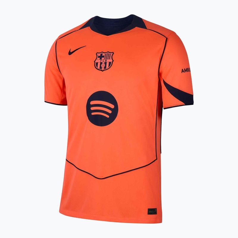 Футболка футбольна чоловіча Nike FC Barcelona 2025/26 Stadium Third bright mango/midnight navy/midnight navy 7