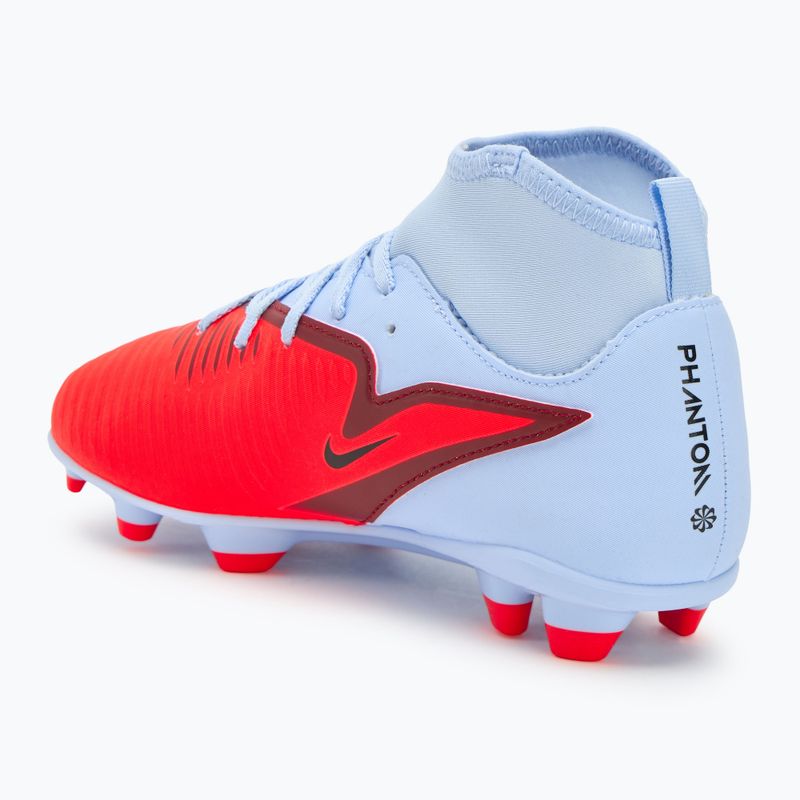 Кросівки футбольні дитячі Nike Phantom 6 High Club FG/MG royal tint/bright crimson 3