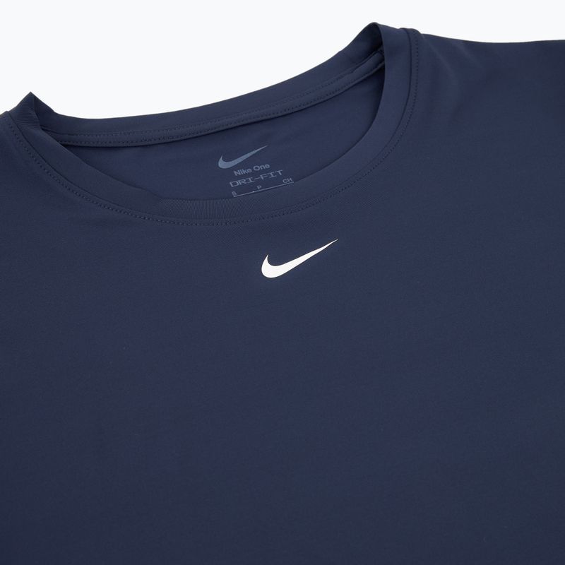 Футболка для тренувань жіноча Nike One Classic Dri-Fit midnight navy/white 6