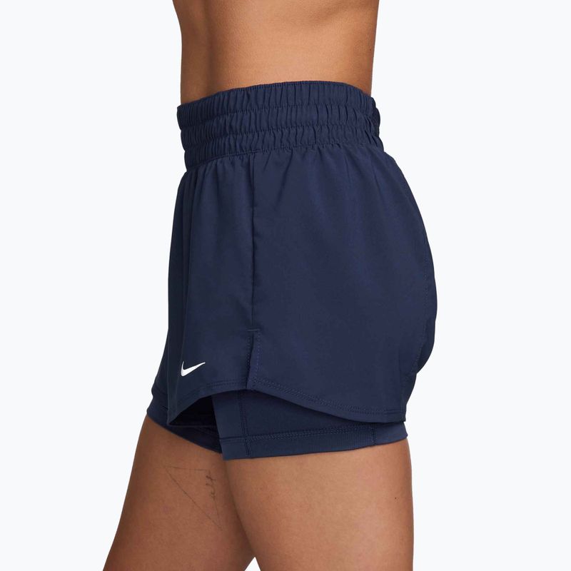 Жіночі шорти для бігу Nike One Dri-FIT 2IN1 midnight navy/white 3