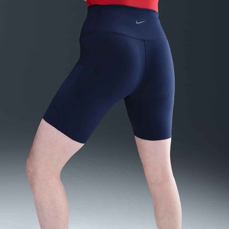 Шорти жіночі Nike One High Waisted 8" Biker midnight navy 12