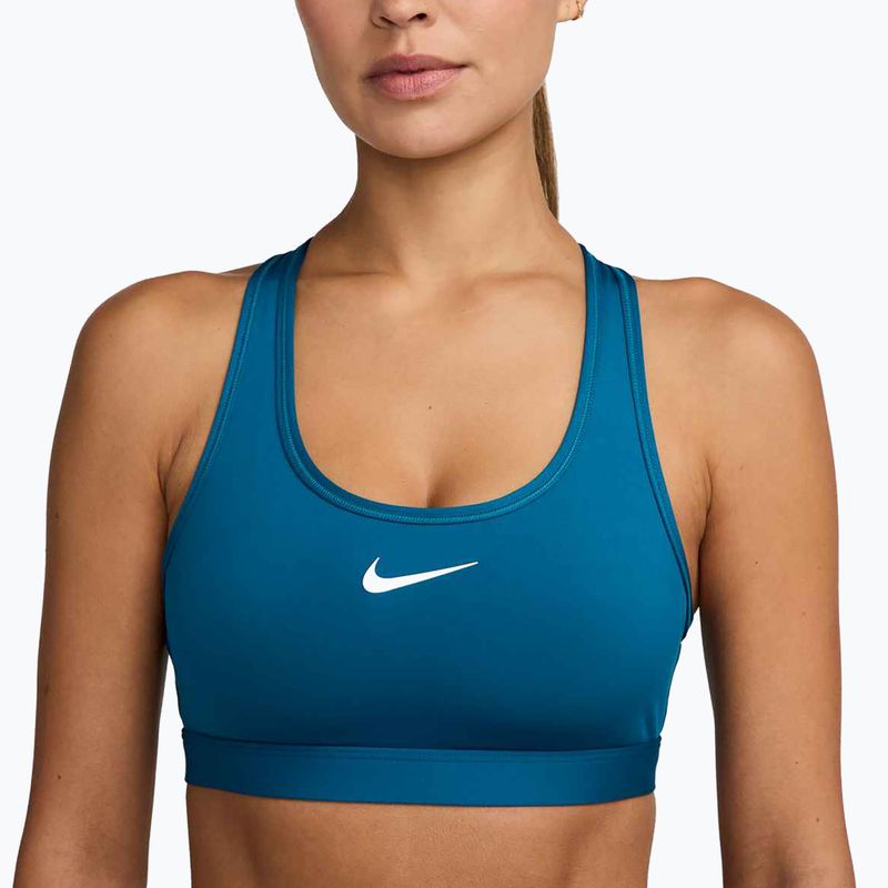 Бюстгальтер для тренувань Nike Swoosh Medium Support green abyss/white 4
