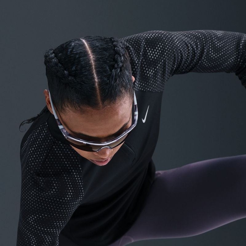 Лонгслів для бігу жіночий Nike Tempo Flash Dri-Fit 1/4 Zip black 6