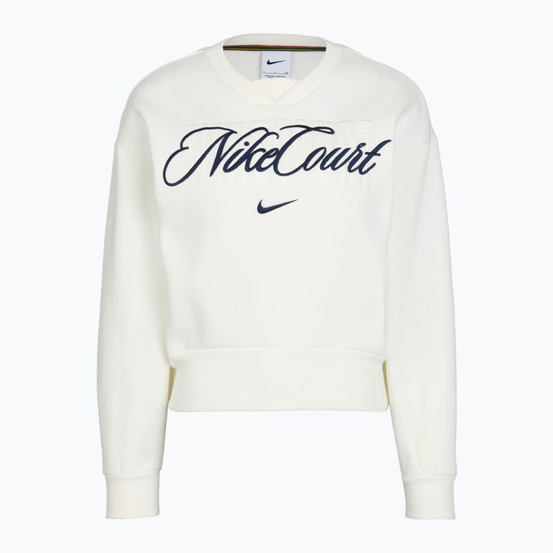 Кофта жіноча Nike Court Collection French Terry Crew Neck sail/midnight navy 4