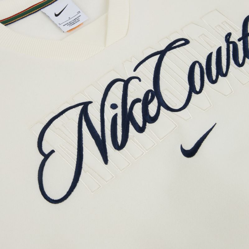 Кофта жіноча Nike Court Collection French Terry Crew Neck sail/midnight navy 6